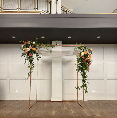 Leigh Florist Design Studio Audubon NJ Indoor Wedding Ceremony Flowers