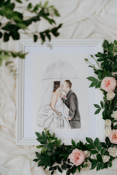 bridal-portrait-commission-couple-under-umbrella