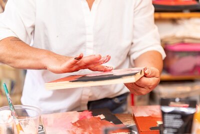 Creative brand session in Charleston with natural light and storytelling imagery for business owners