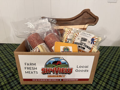 Farm fresh meats and products in box