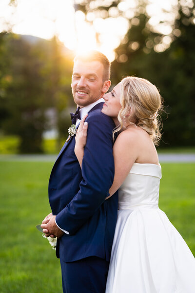 Bloom Meadows wedding photography bride and groom sunset