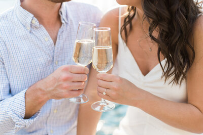 Champagne Glasses/Flutes Cheers Engagement Session