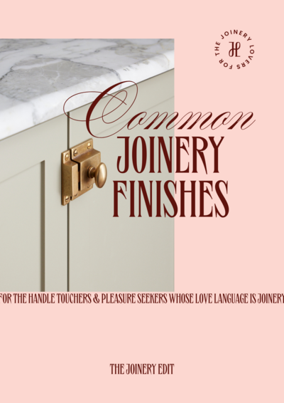 joinery education - finishes