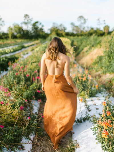 High School Outdoor Senior Portraits Flower Field