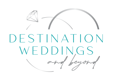 logo for Destinations and Beyond containing two silver rings intertwined with the  typeface