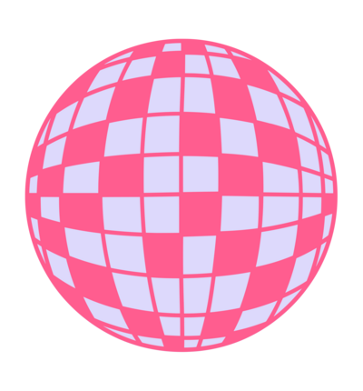 Light purple and hot pink disco ball