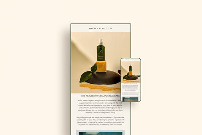 Strategic web design and brand copy by Ruby Works Co.™ shown on a laptop, styled with luxe, natural tones and curated photography.
