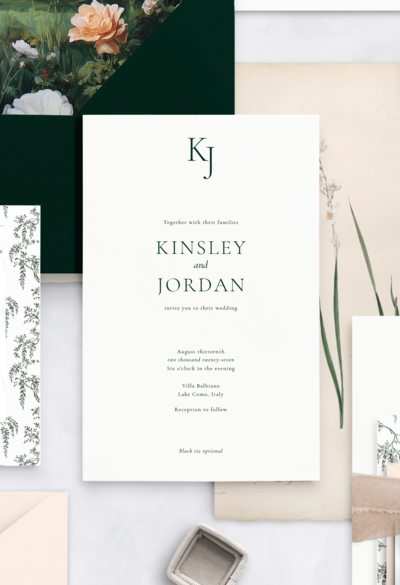 Garden Wedding Invitation Card Moody Vibes
