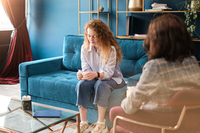 Client and provider communicate at The Practice, which offers mental health therapy services in Tempe, Tucson, and Phoenix, AZ.Phoenix, AZ.