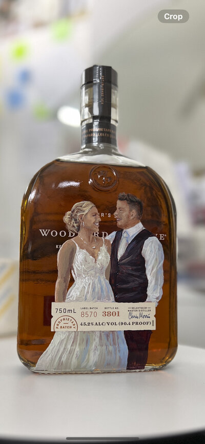 Painted woodford reserve bottle