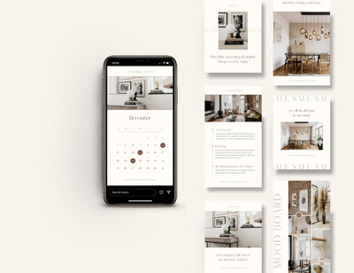 Minimal Instagram templates for interior designer