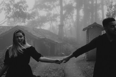 man and woman hands touching