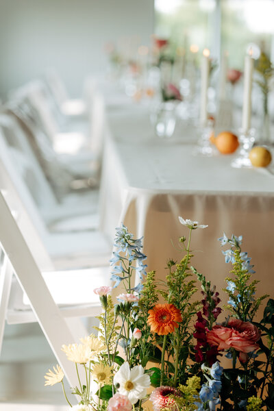 Garden Wedding Inspired bud vase seating cahrt