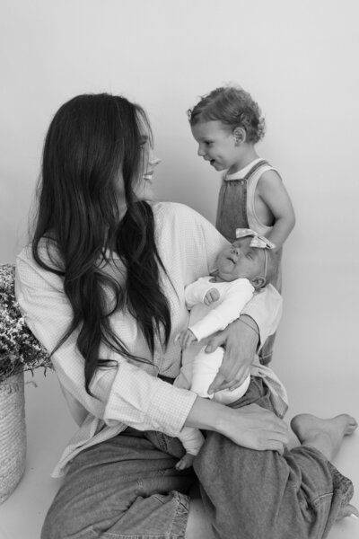Orange County family photography session in a studio