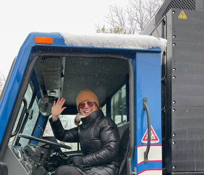 Image of Tricia with a truck