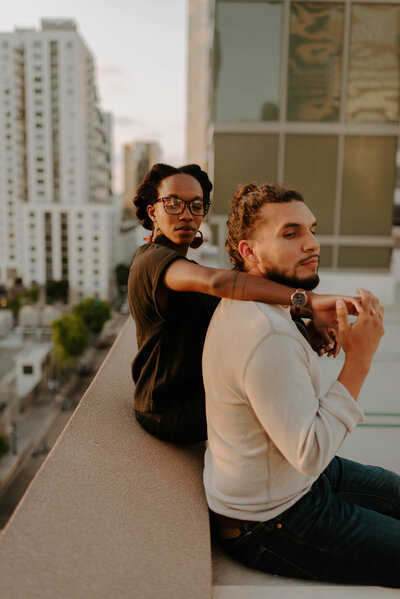 Jessica and husband in downtown San Diego, California