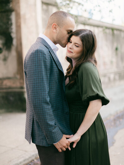 Timeless Downtown Charleston Engagement Maxi Dress and Suit Photos