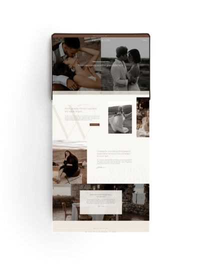 Luxury Showit website template for wedding photographers
