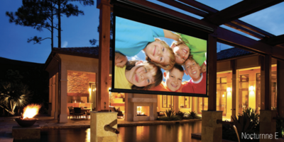 Outdoor home theater screens