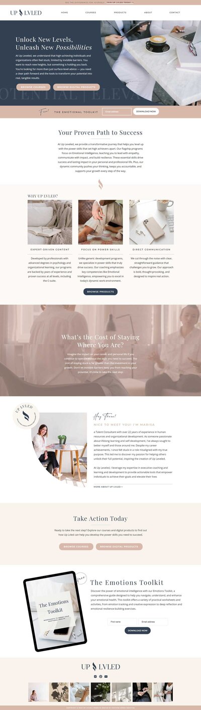 Experience the essence of Sucheta's captivating presence as you navigate through the full homepage of her keynote speaker website. Designed to ignite passion and curiosity by a Showit Web Design expert, this layout harmonizes professionalism with the allure of travel seamlessly.