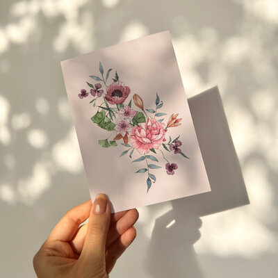 Vintage Floral card mockup