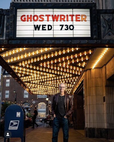 Ghostwriter Premiere Night in Park Ridge, IL at the Pickwick Theatre - movie author and Director Jim Lynch. 