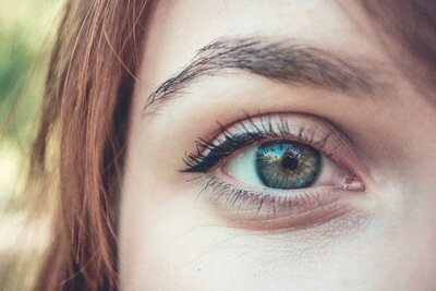 female eye close up