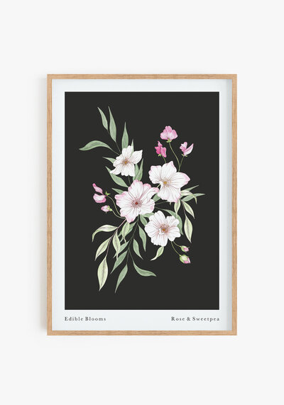 Single frame print rose sweetpea