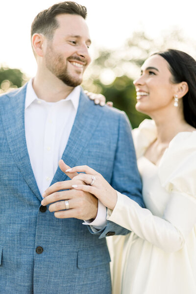 sunset field engagement photos