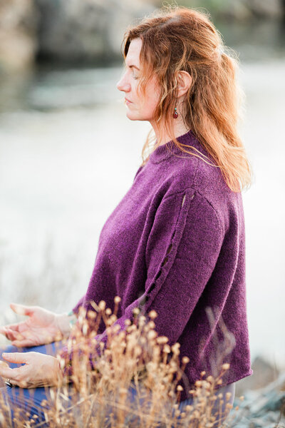 woman meditating