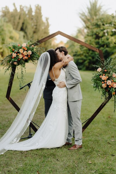 florida wedding bride and groom ceremony