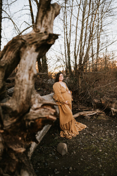 couple during maternity session with Portland maternity photographer