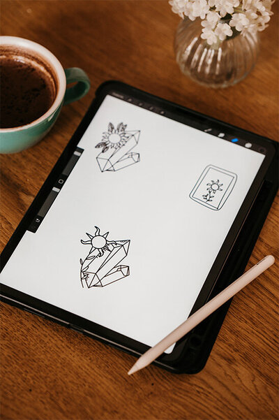 Création de logo sur tablette graphique