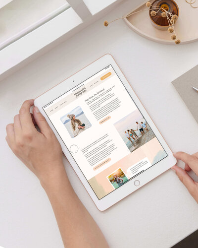 Colorful website design for traverse city michigan photographer