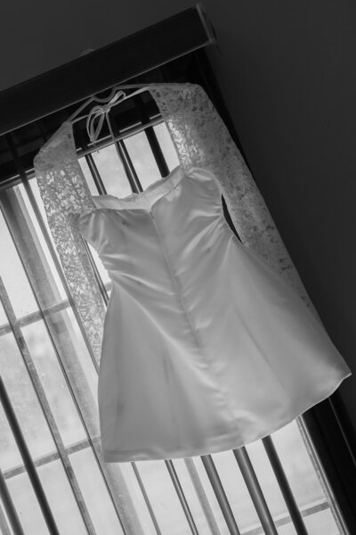Montana elopement wedding picture of second wedding dress for reception, wedding dress, second wedding dress, reception dress, black and white wedding photos