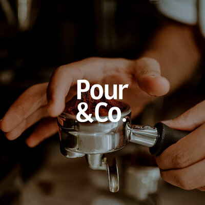 Modern coffee shop logo and branding