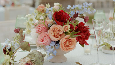 Colorful Wedding Floral Centerpiece