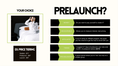 Smashing Sales in Your Launch course prelaunch process
