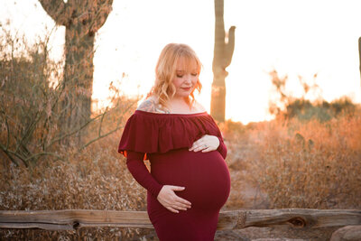 desert maternity session