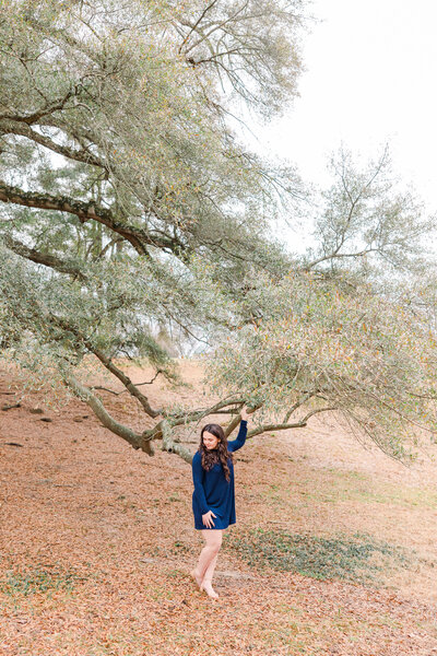 Senior photos at Maymont in Richmond, VA, featuring scenic gardens and historic architecture, capturing a memorable graduation session