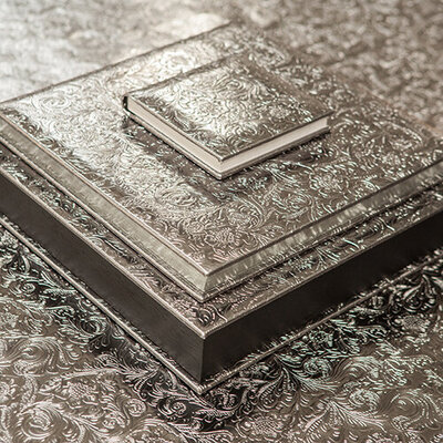 jenn-bruno-smith-gilded-chrome-album-stack