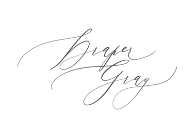 Draper Gray Script Logo