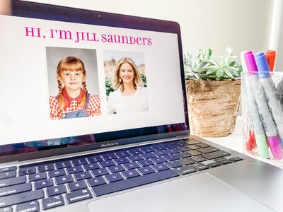 Jill Saunders computer screen webinar