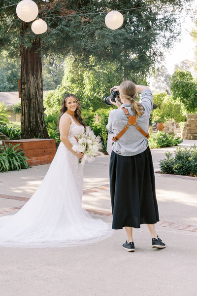 Wedding photographer in San Luis Obispo takes portraits of bride and groom