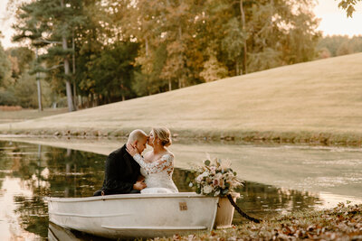 Bride and groom walk up memorial steps at their DC wedding