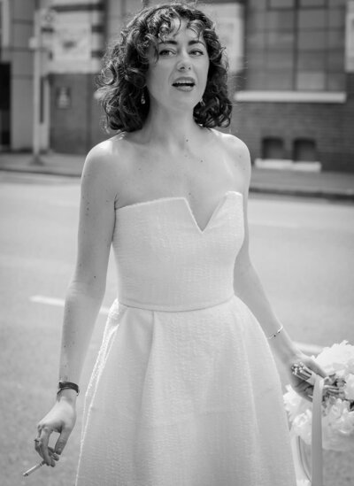 Wedding photography outside Devonshire Square London