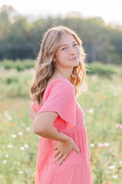 highschool-senior-girl-pink-dress-blonde