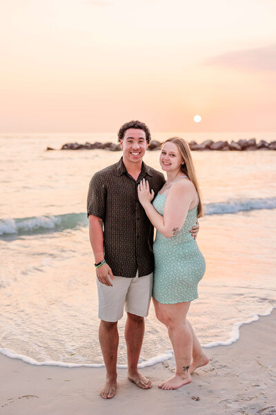 Family photo shoot at sunrise on Indian Shores Beach