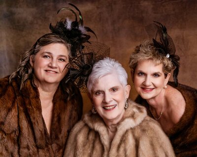 Mother & daughters photographed in the studio by Lee's Photography in Northeast Texas.