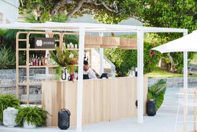 Custom wooden bar